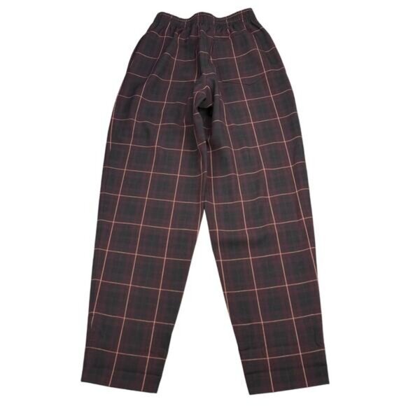 WILFRED Aritzia Soleste Plaid Drawstring High Rise Pull-On Pant Sz XS - Picture 6 of 9